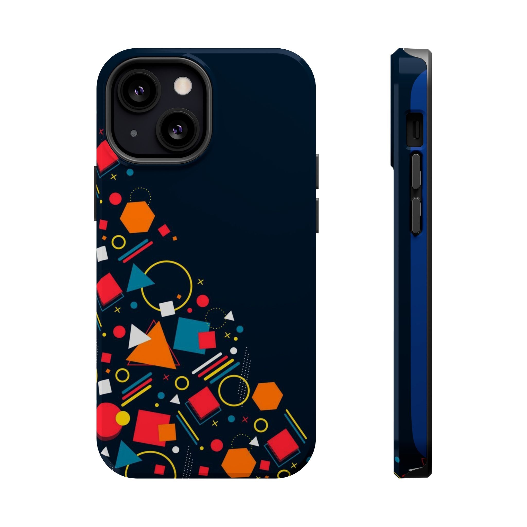 Magnetic Impact-Resistant Phone Case — Geometric Confetti Design