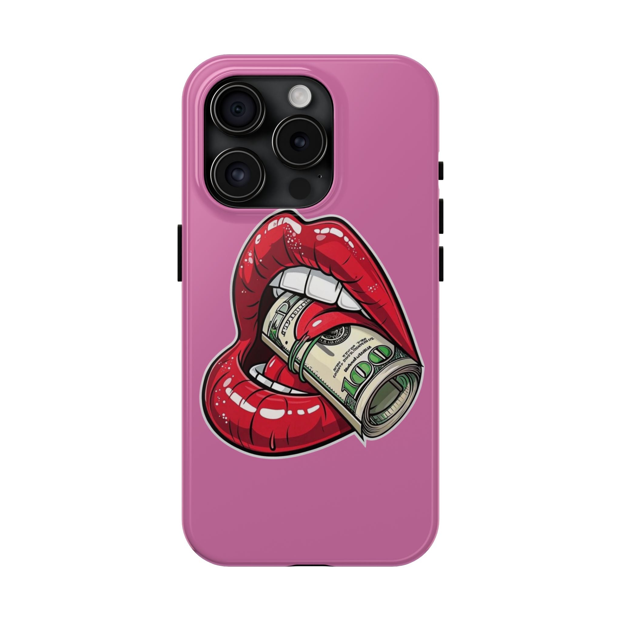 Red Lips Holding Money phone case | Tough Phone Cases