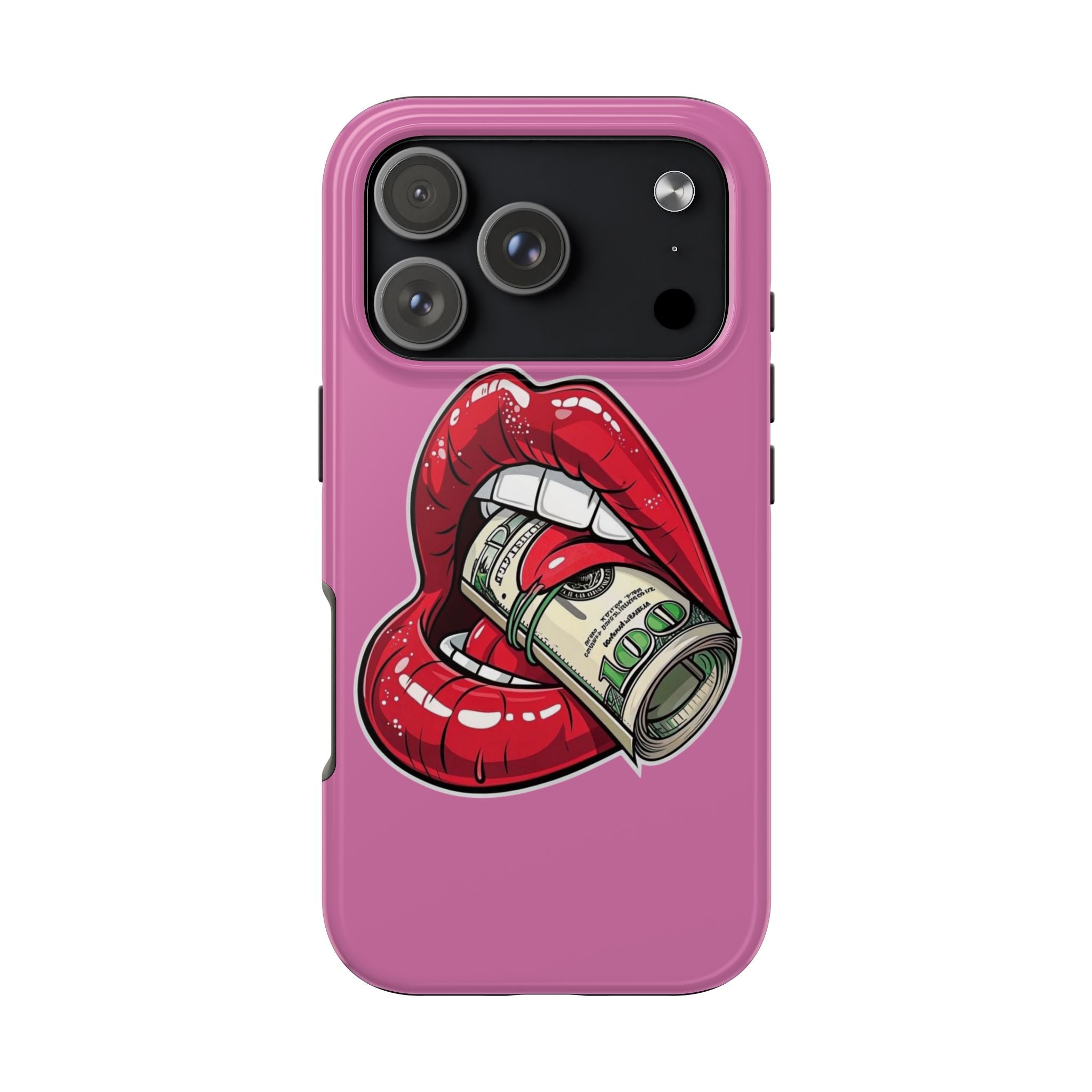 Red Lips Holding Money phone case | Tough Phone Cases