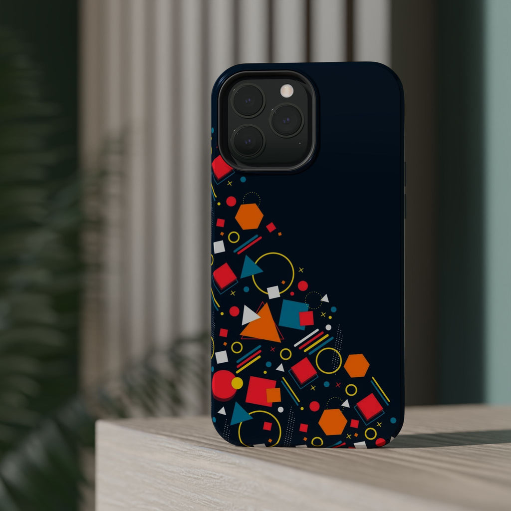 Magnetic Impact-Resistant Phone Case — Geometric Confetti Design