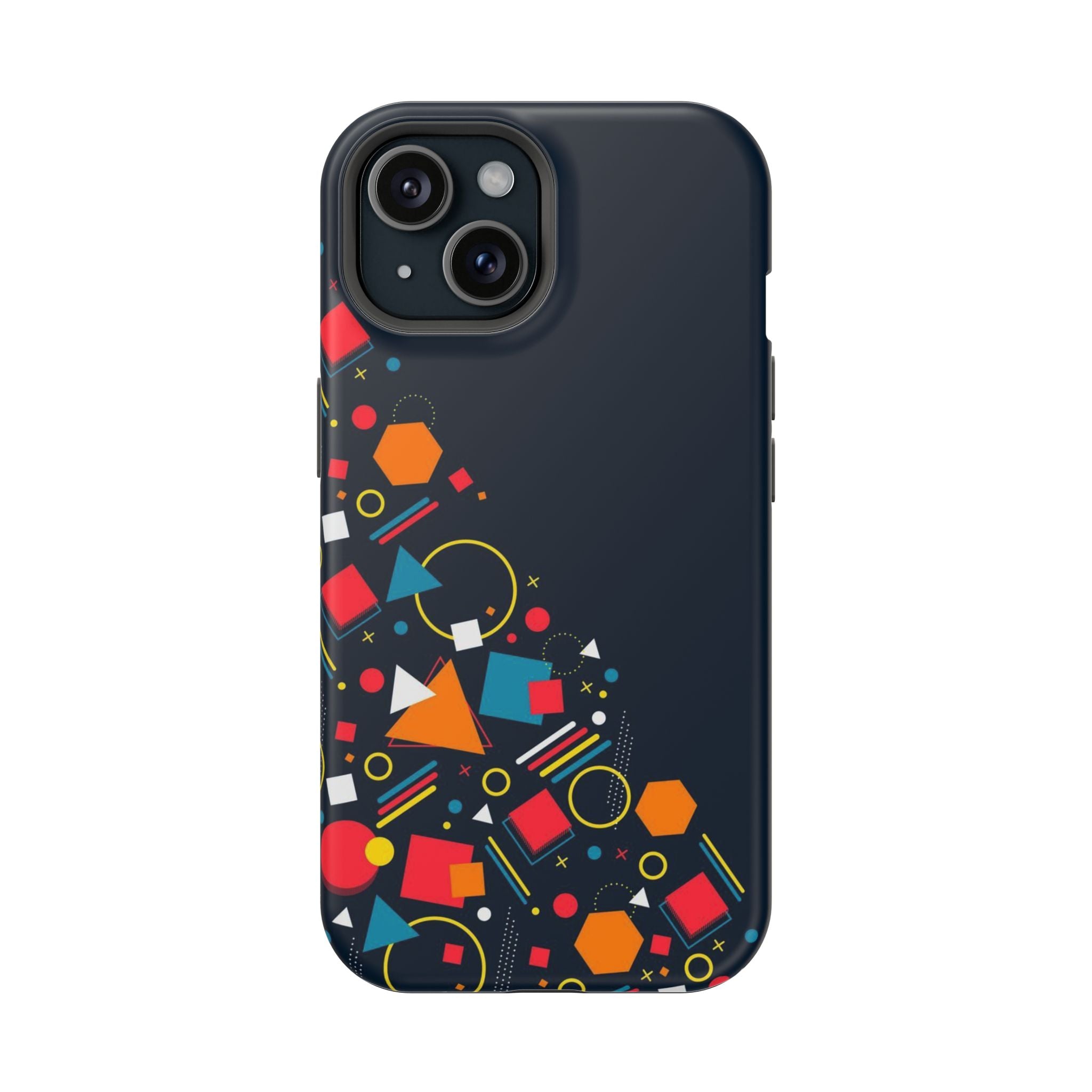 Magnetic Impact-Resistant Phone Case — Geometric Confetti Design