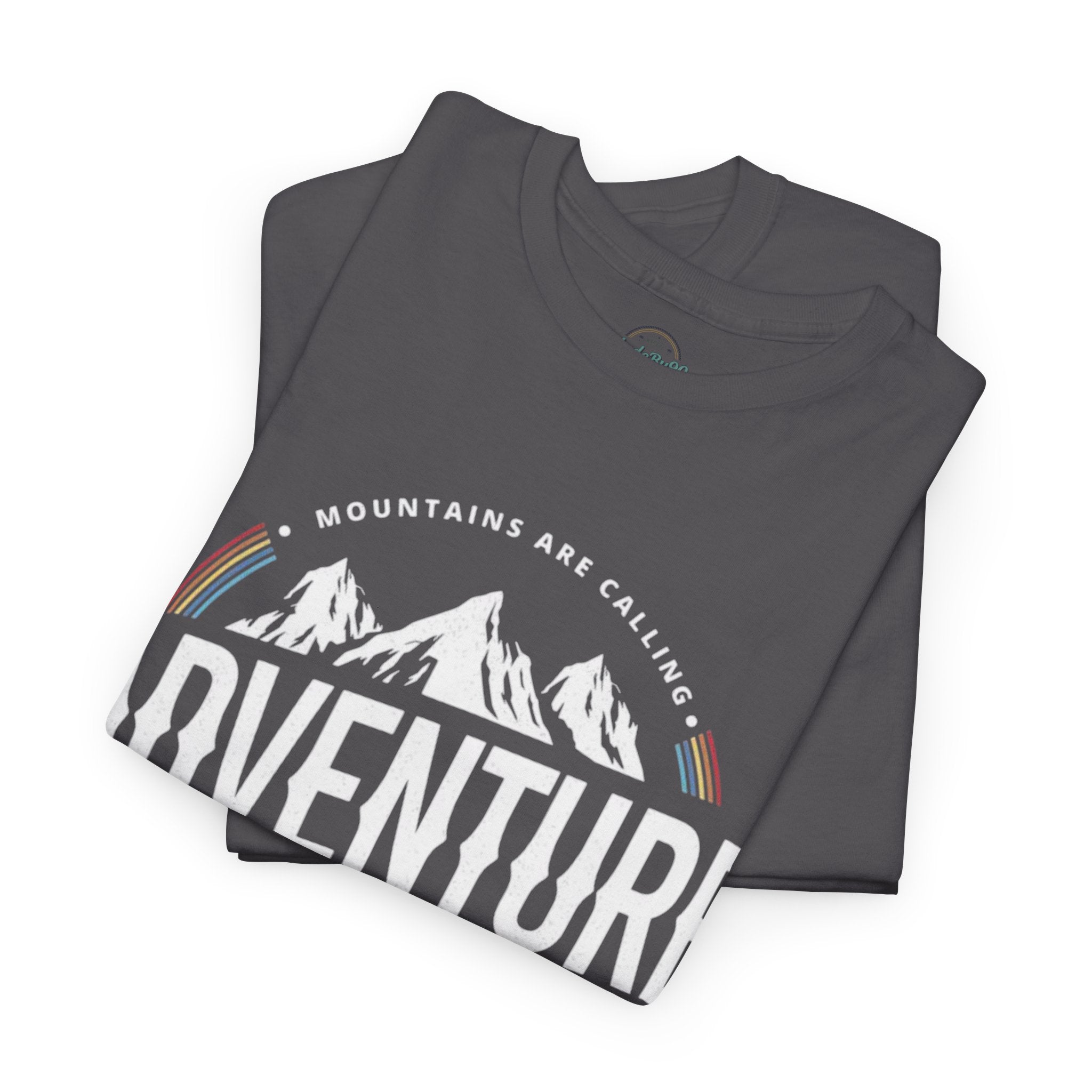 Adventure Mountain Badge Tee | Retro Outdoor Hiking Design