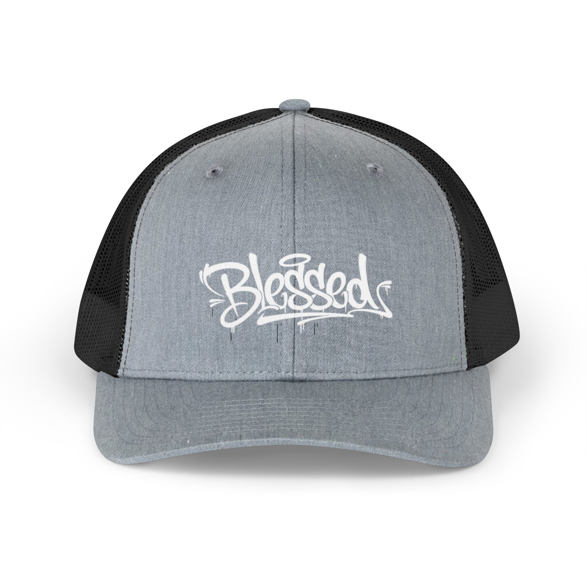 Trucker Hat — 'Blessed' Retro Script Mesh Cap