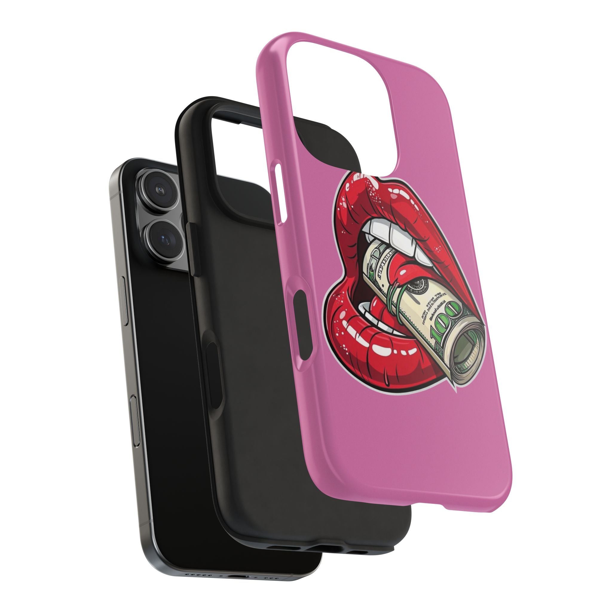 Red Lips Holding Money phone case | Tough Phone Cases