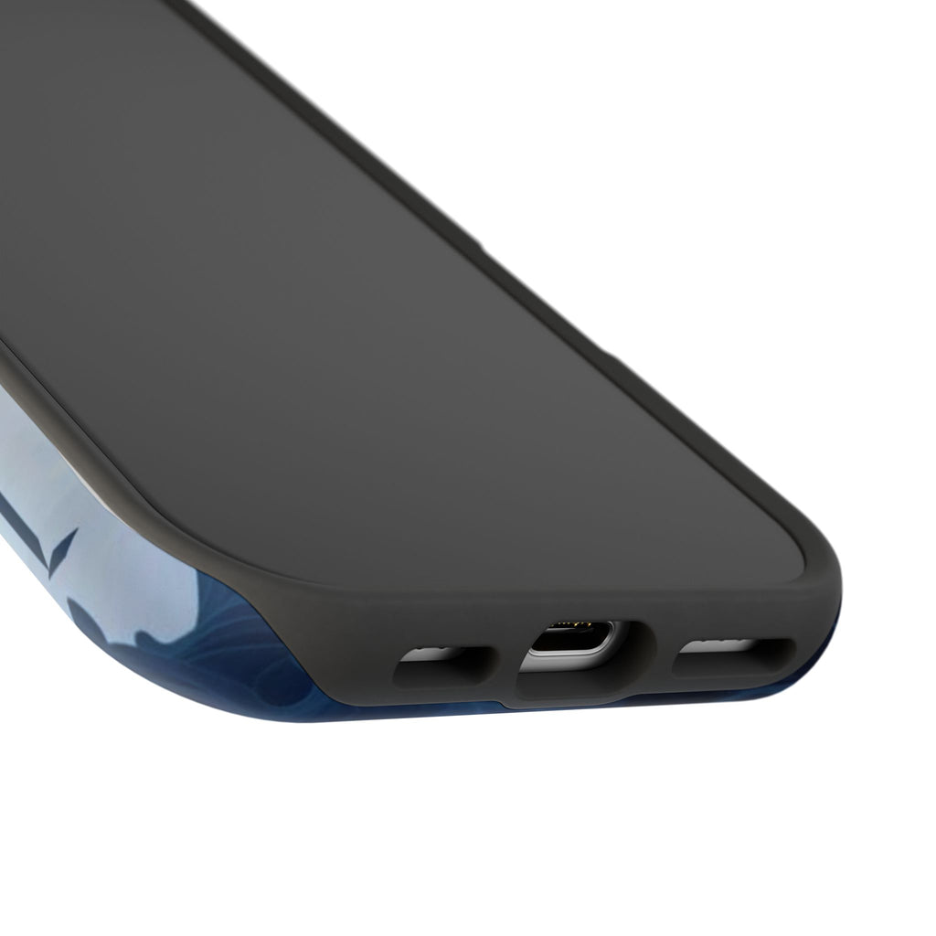 Magnetic Impact-Resistant Case — Blue Nautical Wave Mandala Design