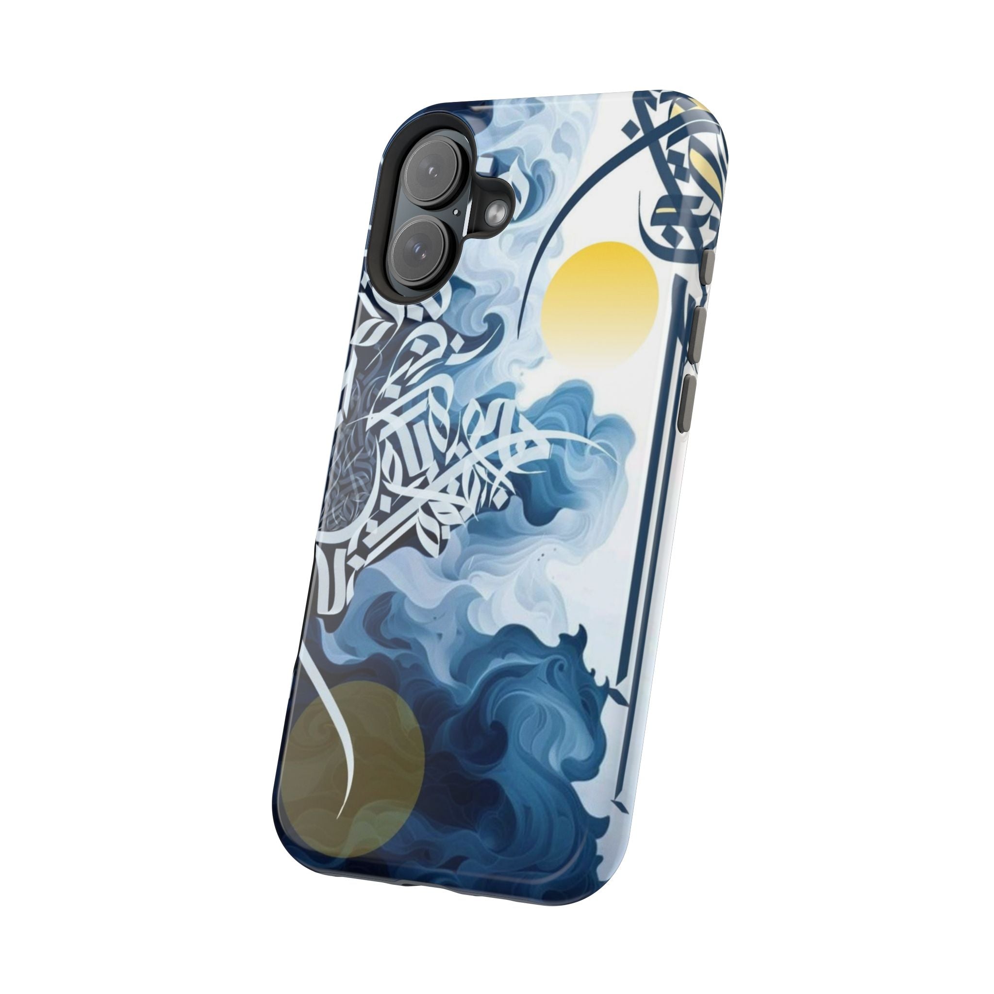 Magnetic Impact-Resistant Case — Blue Nautical Wave Mandala Design