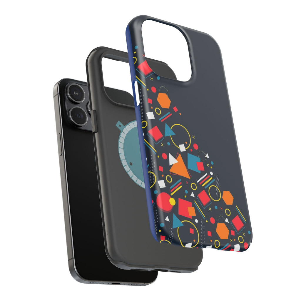 Magnetic Impact-Resistant Phone Case — Geometric Confetti Design