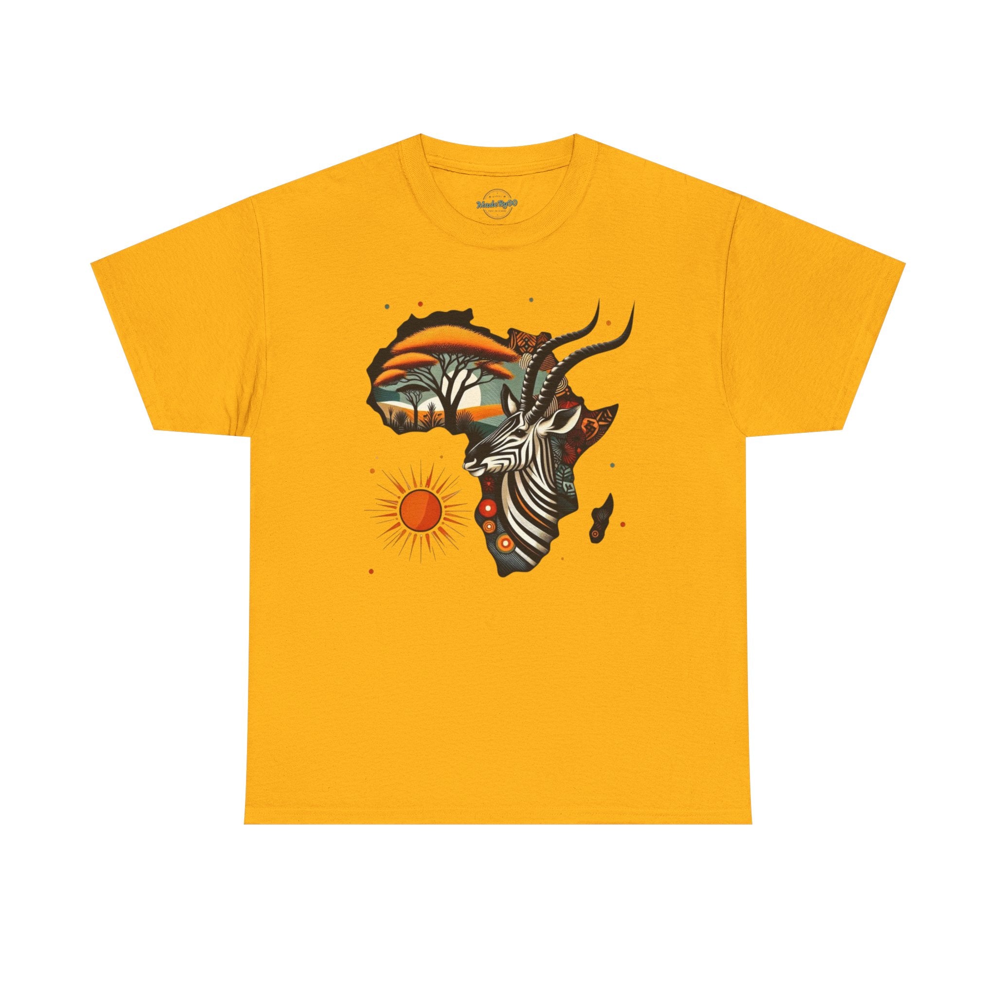 Africa Kudu Silhouette T-Shirt — Tribal Safari Sunrise Graphic Tee