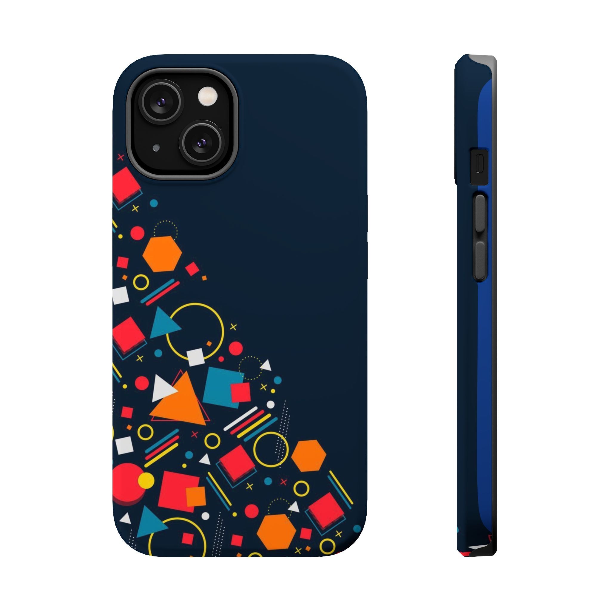 Magnetic Impact-Resistant Phone Case — Geometric Confetti Design