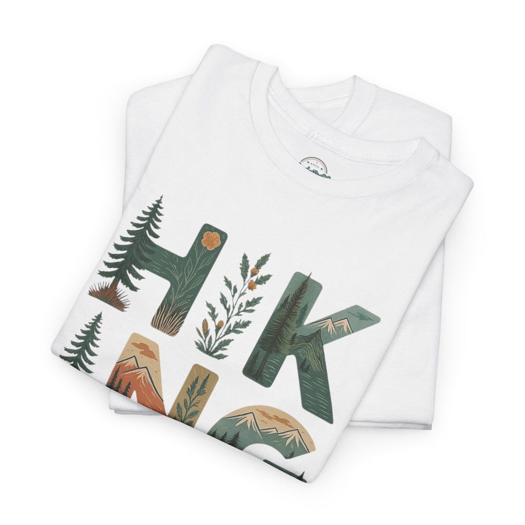 Hiking Letter Art T-Shirt | Nature Trail Graphic Tee