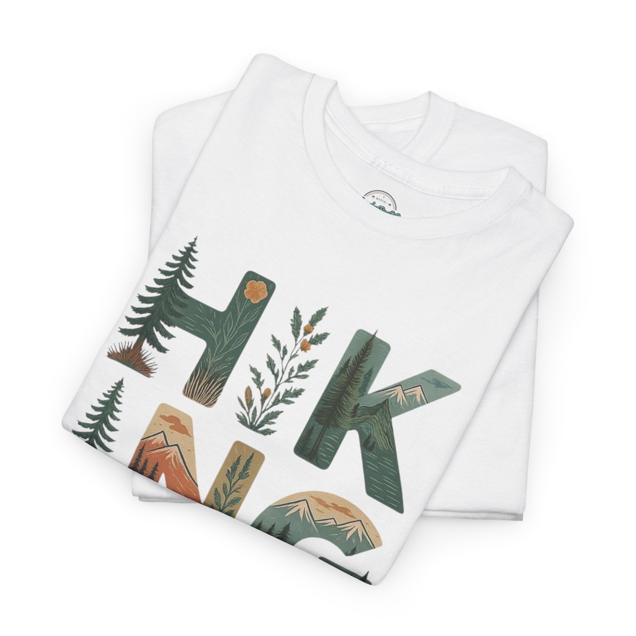 Hiking Letter Art T-Shirt | Nature Trail Graphic Tee