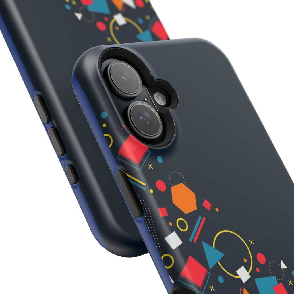Magnetic Impact-Resistant Phone Case — Geometric Confetti Design