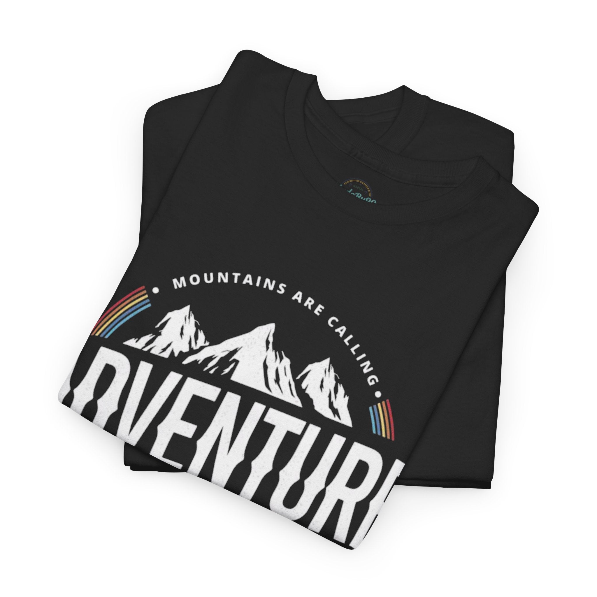 Adventure Mountain Badge Tee | Retro Outdoor Hiking Design