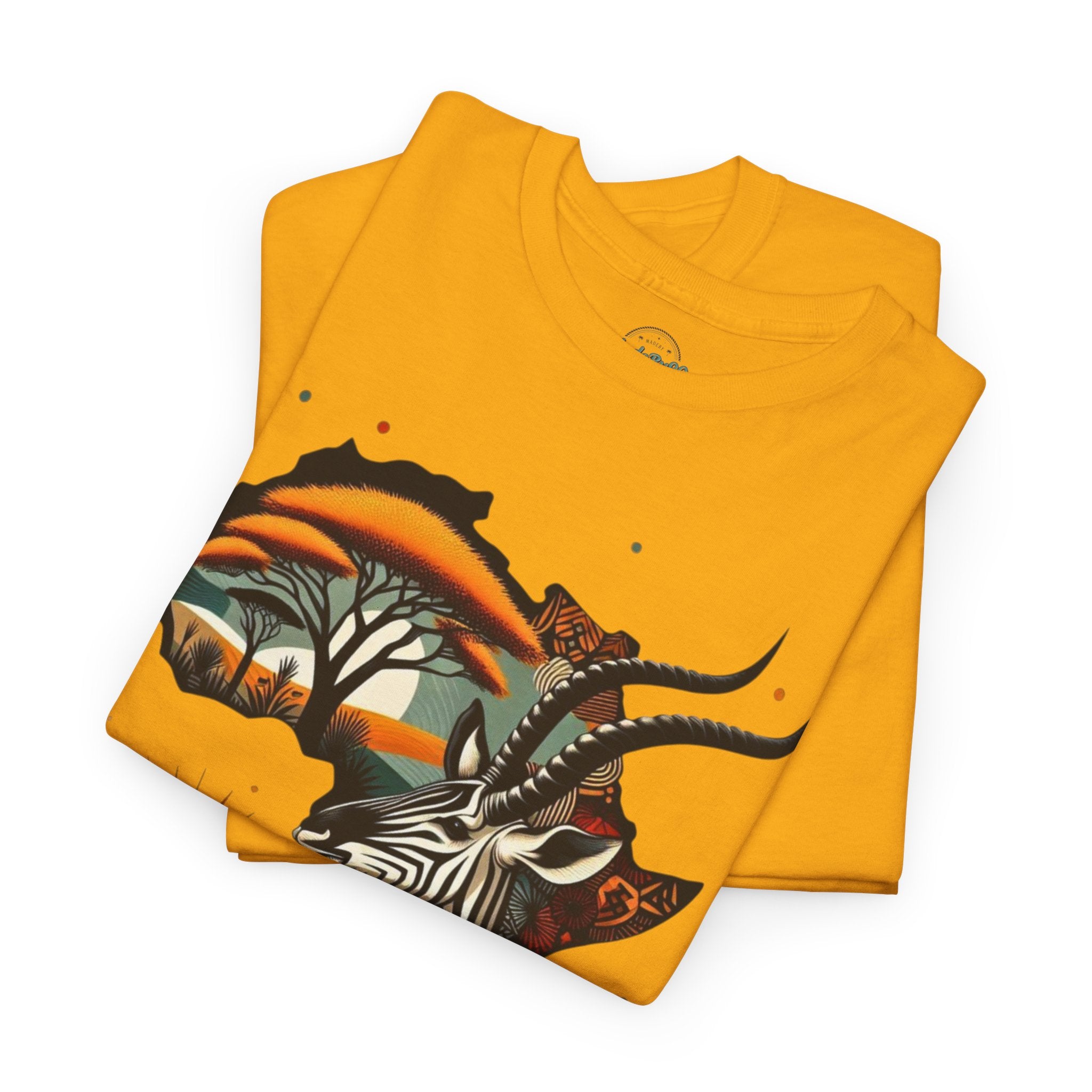Africa Kudu Silhouette T-Shirt — Tribal Safari Sunrise Graphic Tee