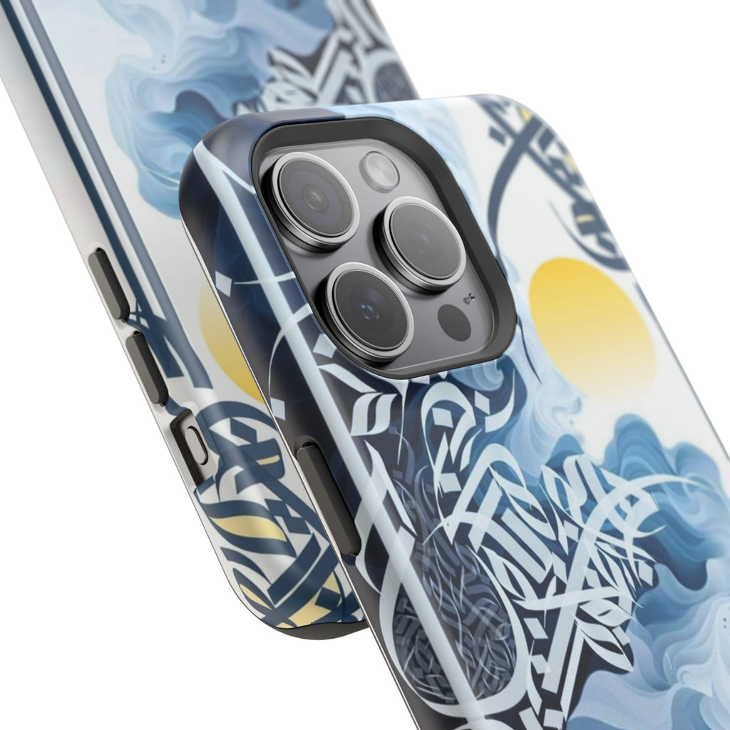 Magnetic Impact-Resistant Case — Blue Nautical Wave Mandala Design