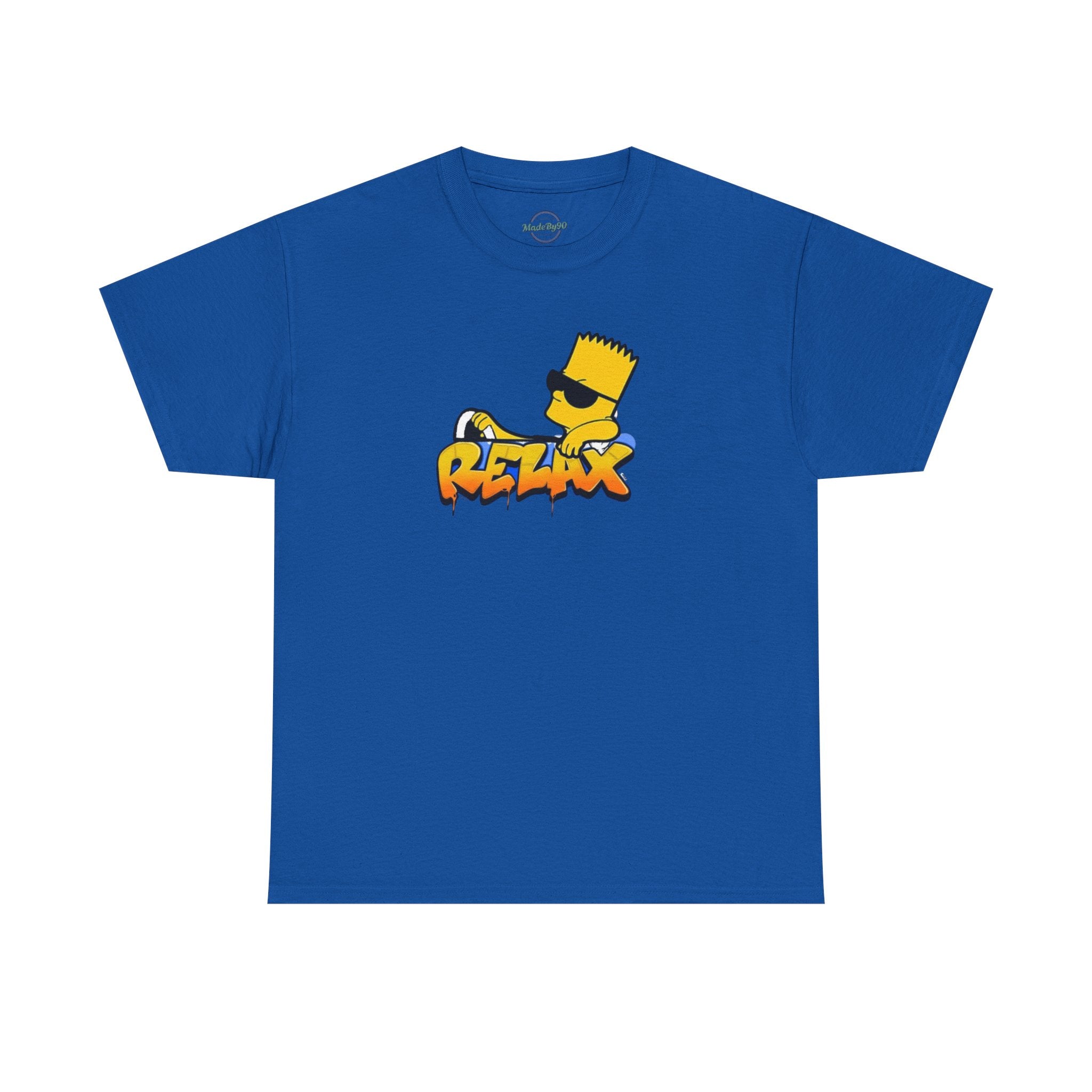 Relax Bart Graphic Tee — Retro Skate Cartoon T‑Shirt