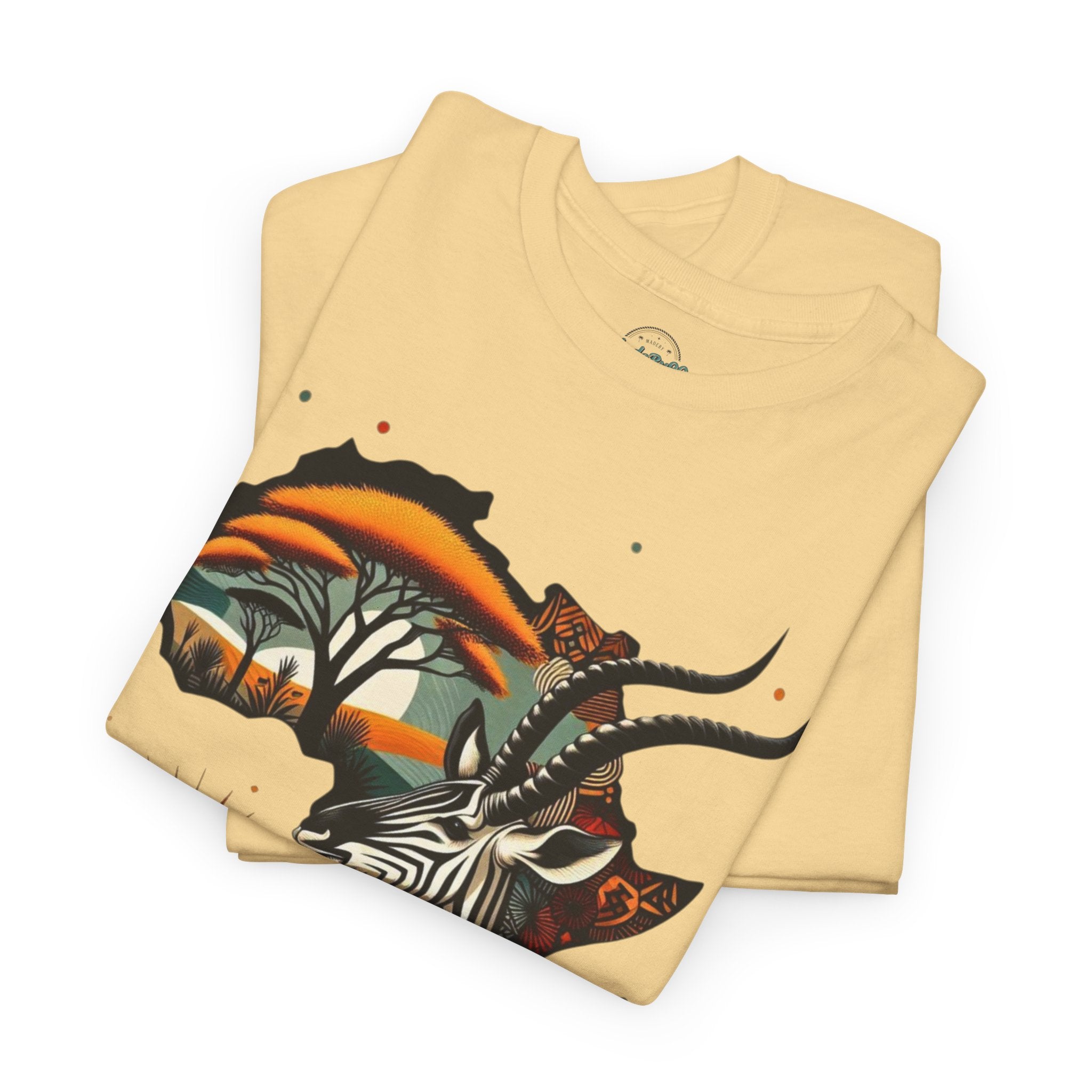 Africa Kudu Silhouette T-Shirt — Tribal Safari Sunrise Graphic Tee