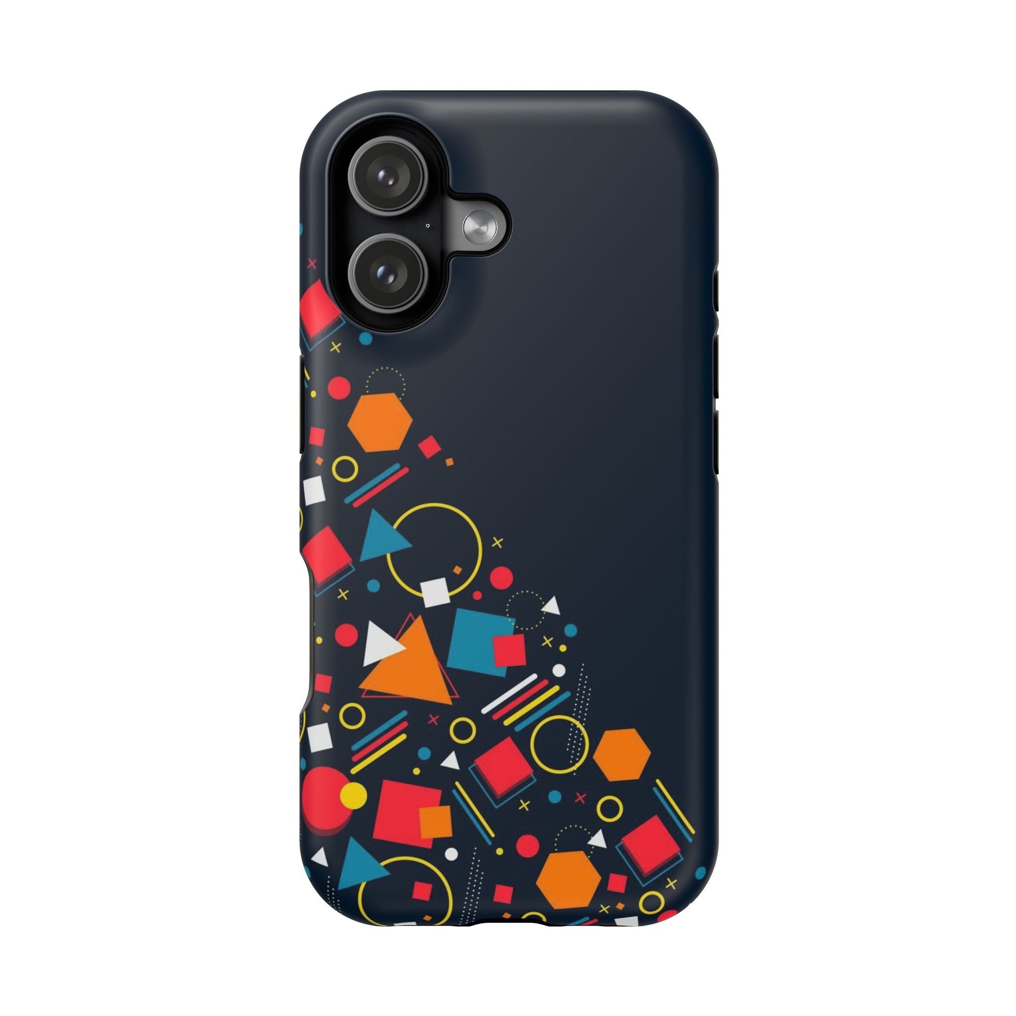 Magnetic Impact-Resistant Phone Case — Geometric Confetti Design