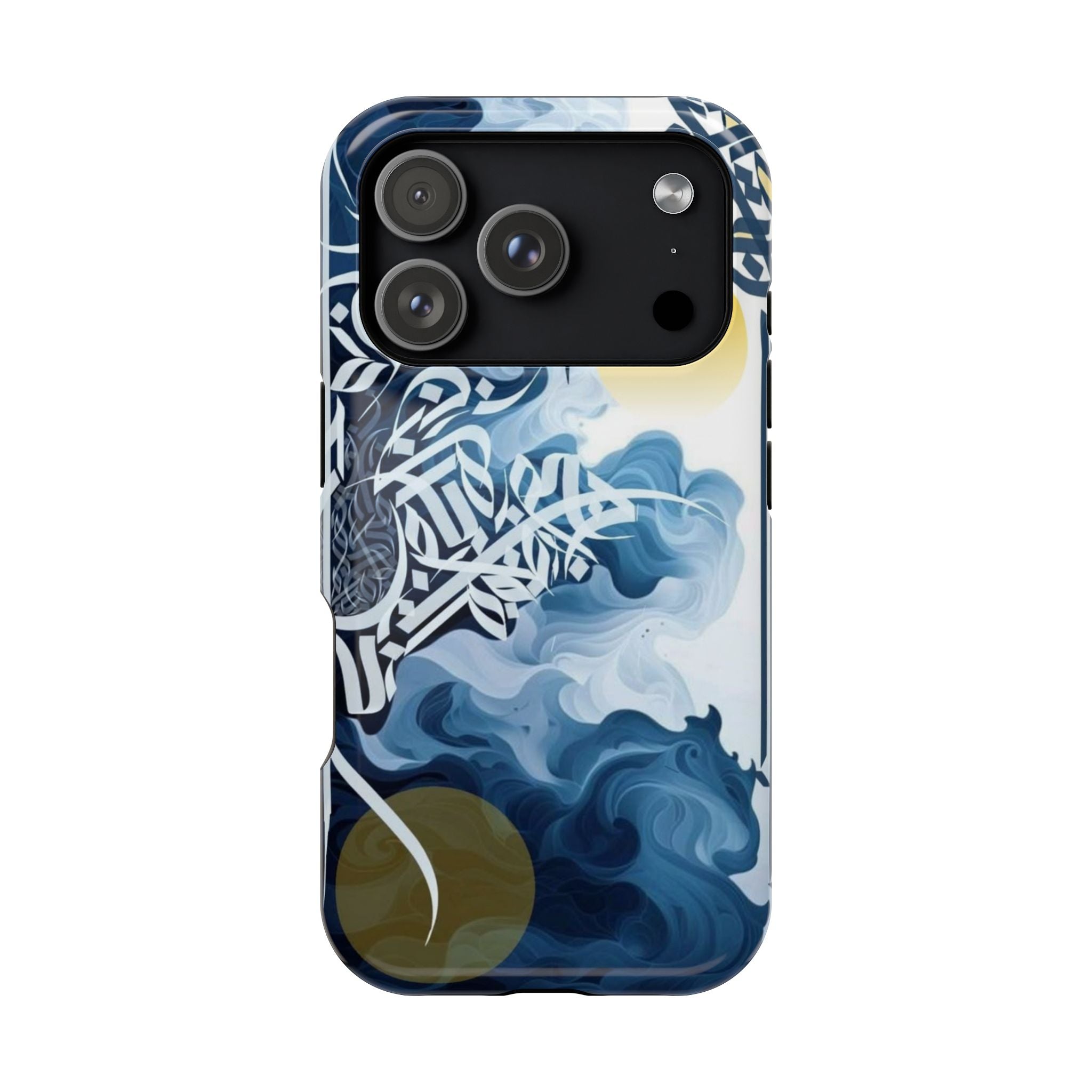 Magnetic Impact-Resistant Case — Blue Nautical Wave Mandala Design