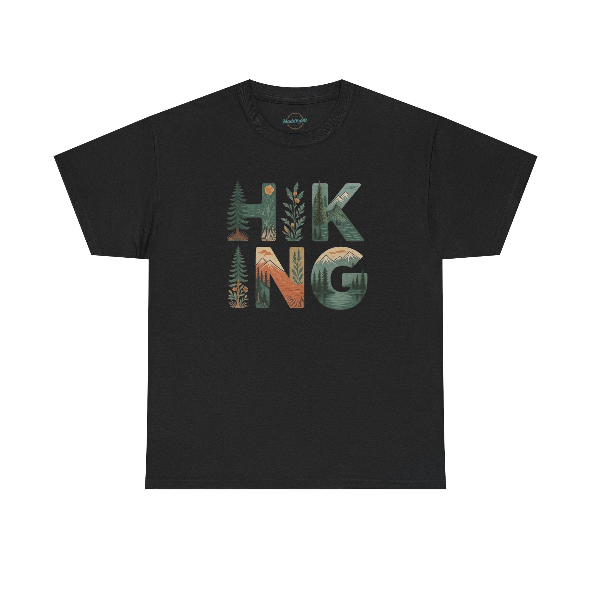 Hiking Letter Art T-Shirt | Nature Trail Graphic Tee