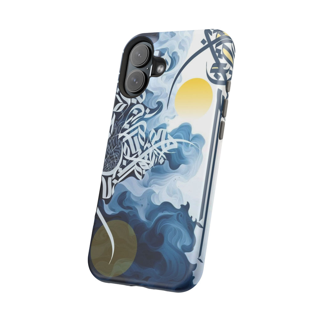 Magnetic Impact-Resistant Case — Blue Nautical Wave Mandala Design