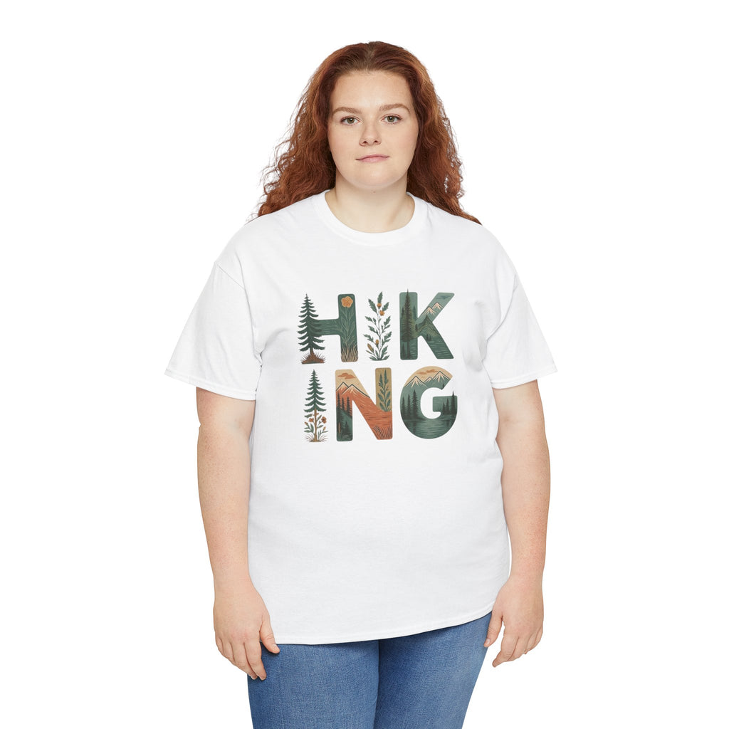 Hiking Letter Art T-Shirt | Nature Trail Graphic Tee