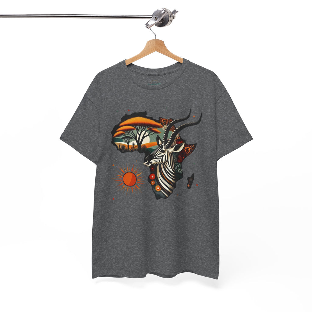 Africa Kudu Silhouette T-Shirt — Tribal Safari Sunrise Graphic Tee