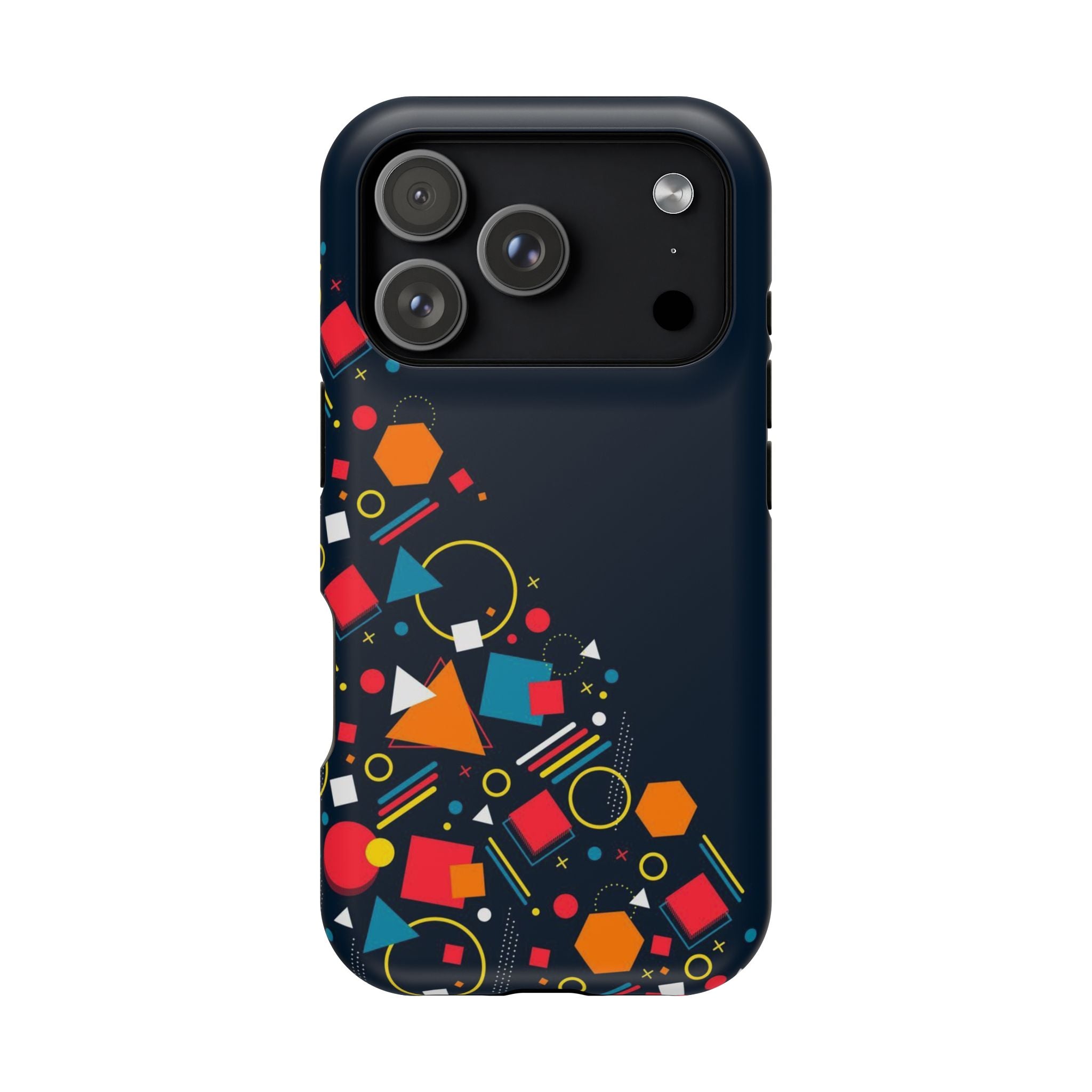 Magnetic Impact-Resistant Phone Case — Geometric Confetti Design