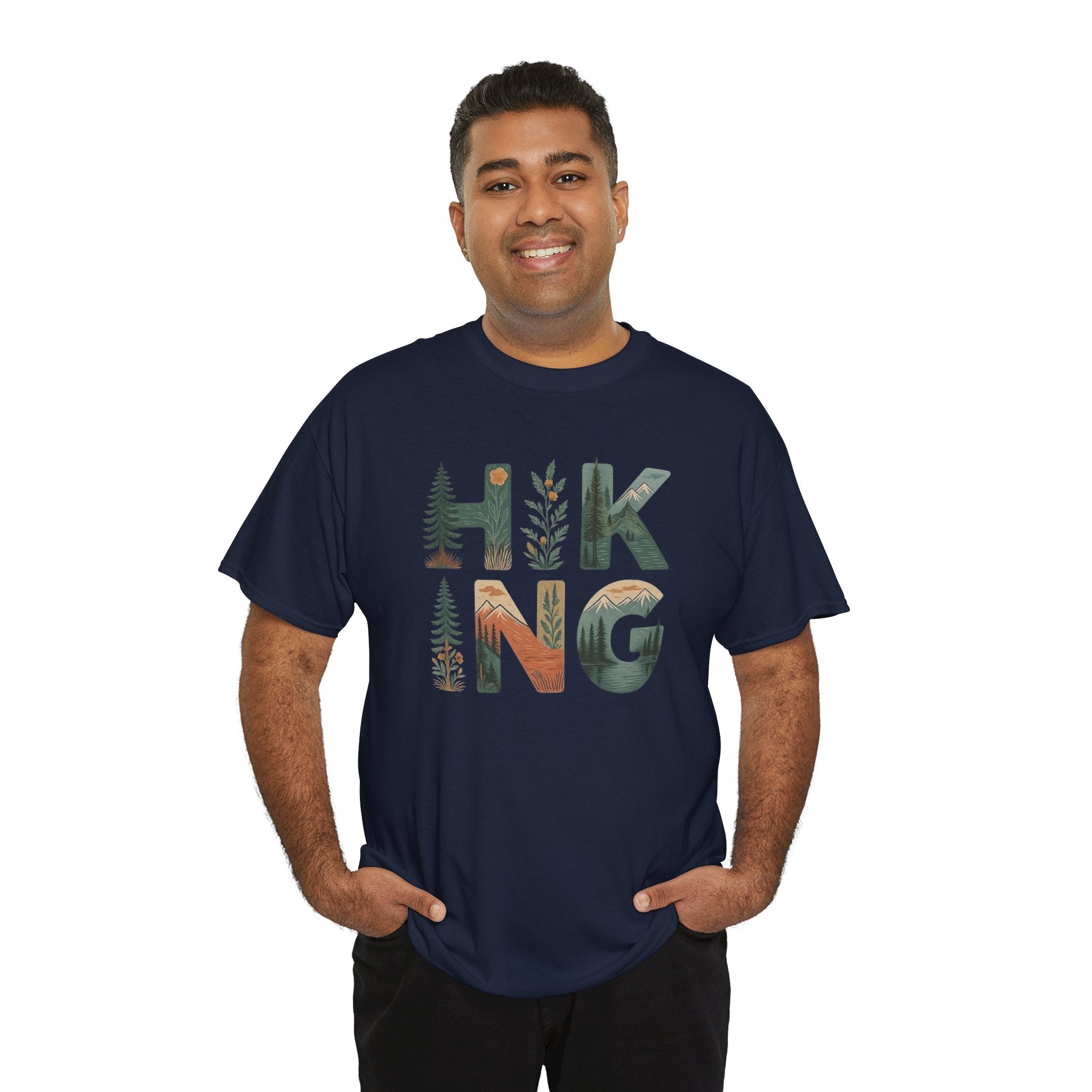 Hiking Letter Art T-Shirt | Nature Trail Graphic Tee