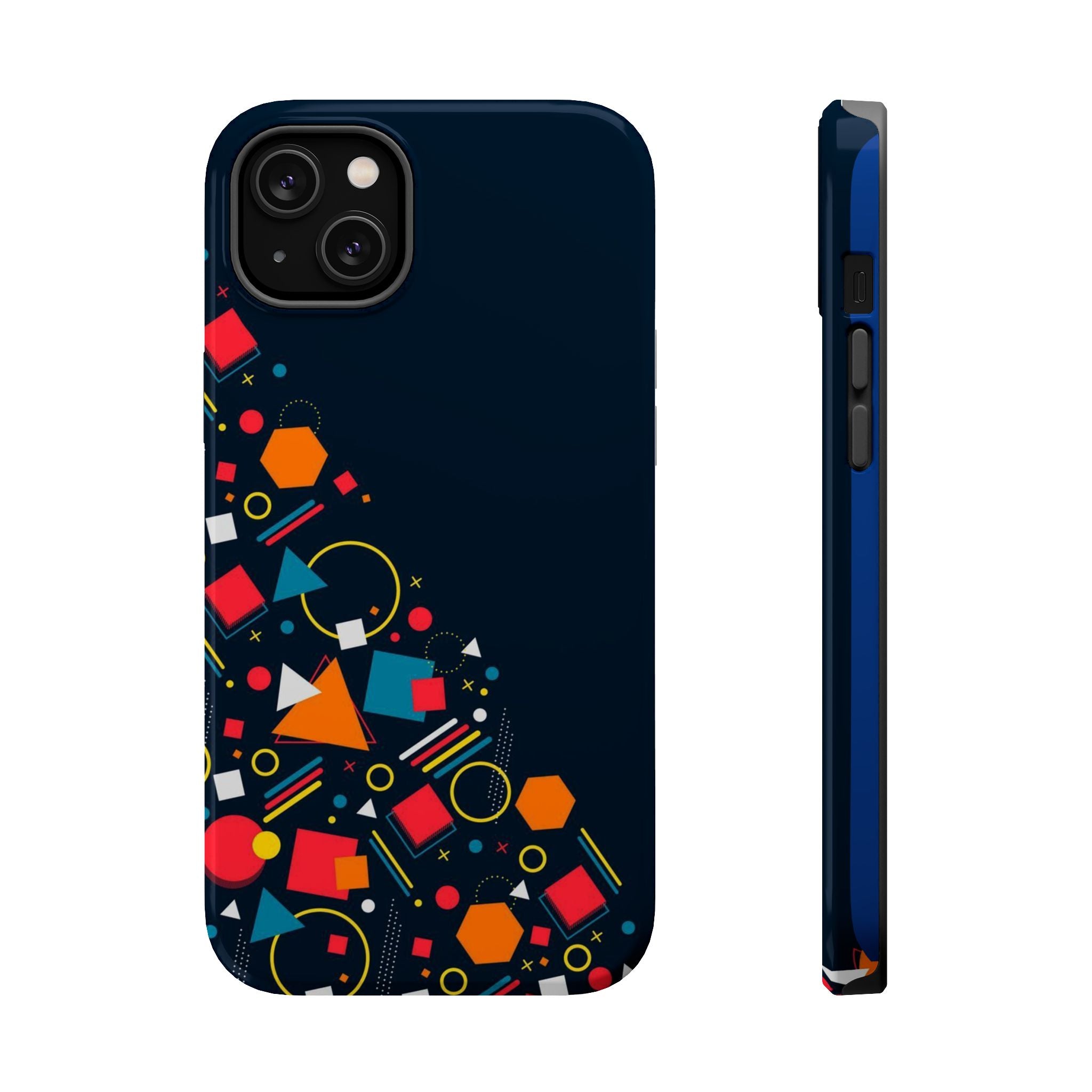 Magnetic Impact-Resistant Phone Case — Geometric Confetti Design