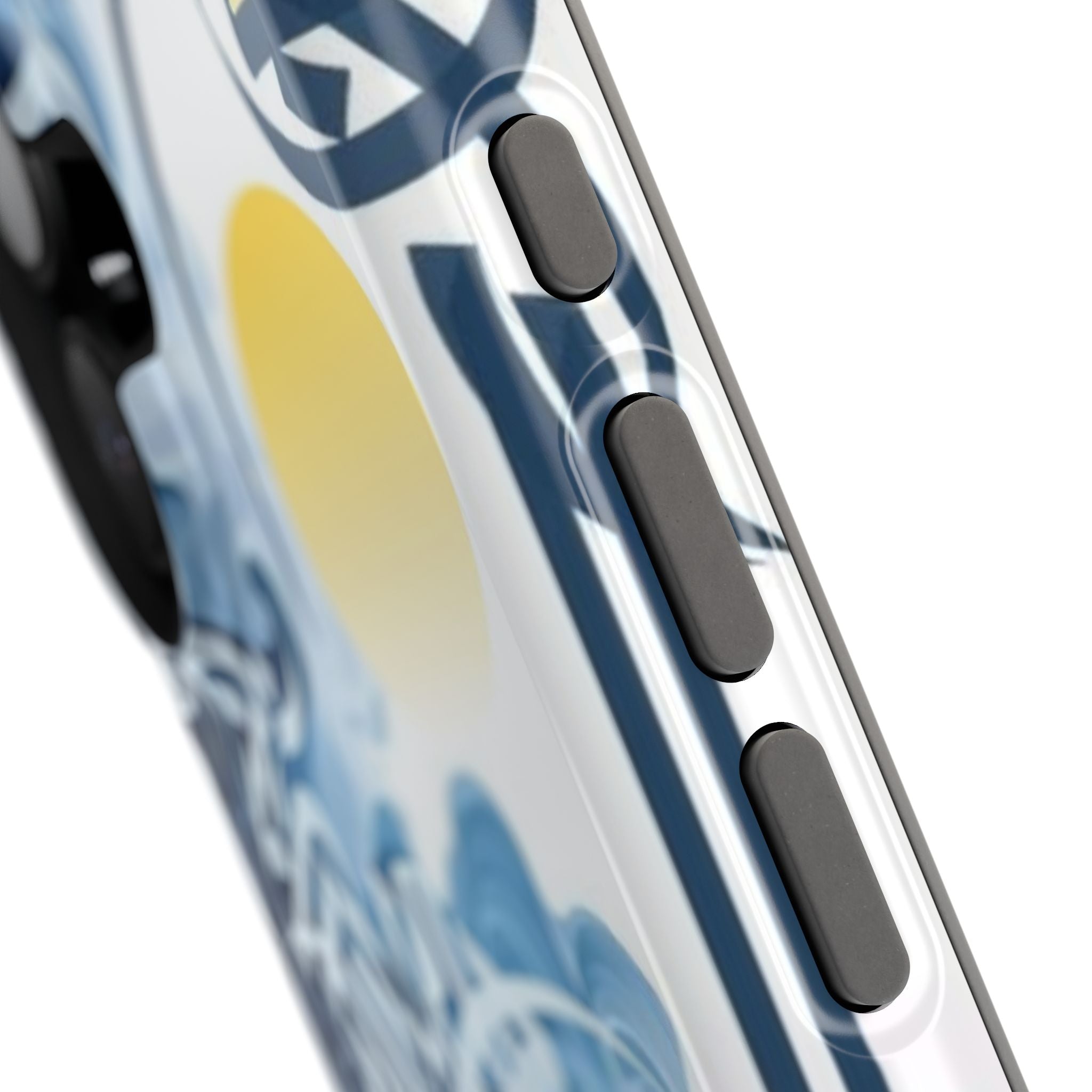 Magnetic Impact-Resistant Case — Blue Nautical Wave Mandala Design