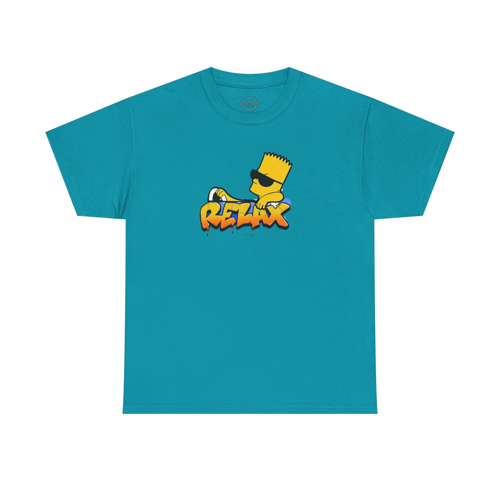 Relax Bart Graphic Tee — Retro Skate Cartoon T‑Shirt