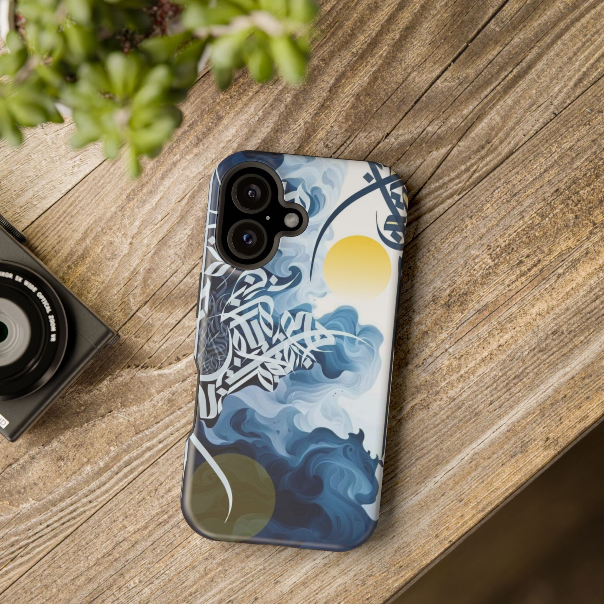 Magnetic Impact-Resistant Case — Blue Nautical Wave Mandala Design