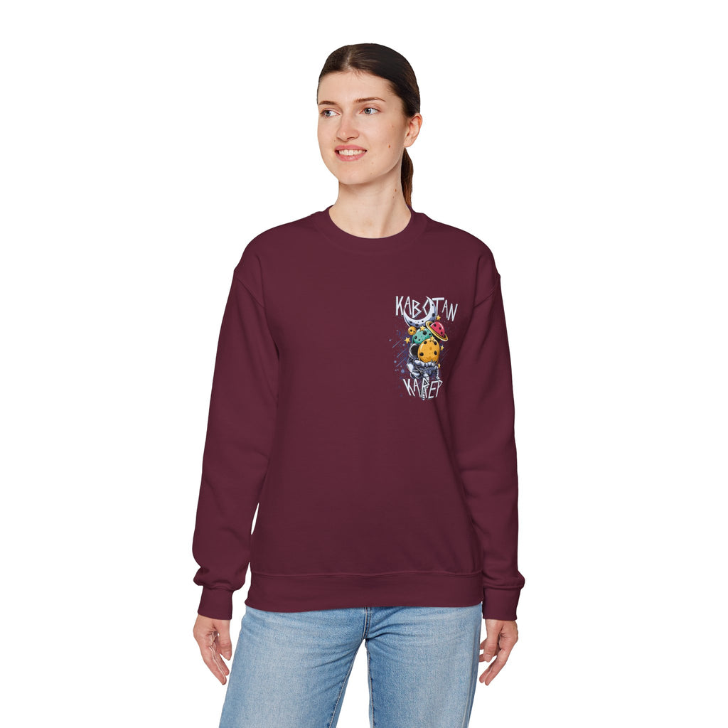 Kabytan Karep Space Crewneck Sweatshirt — Cute Planet Astronaut Graphic