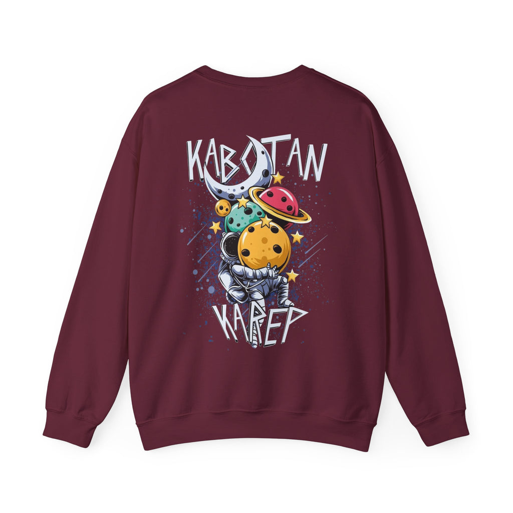 Kabytan Karep Space Crewneck Sweatshirt — Cute Planet Astronaut Graphic