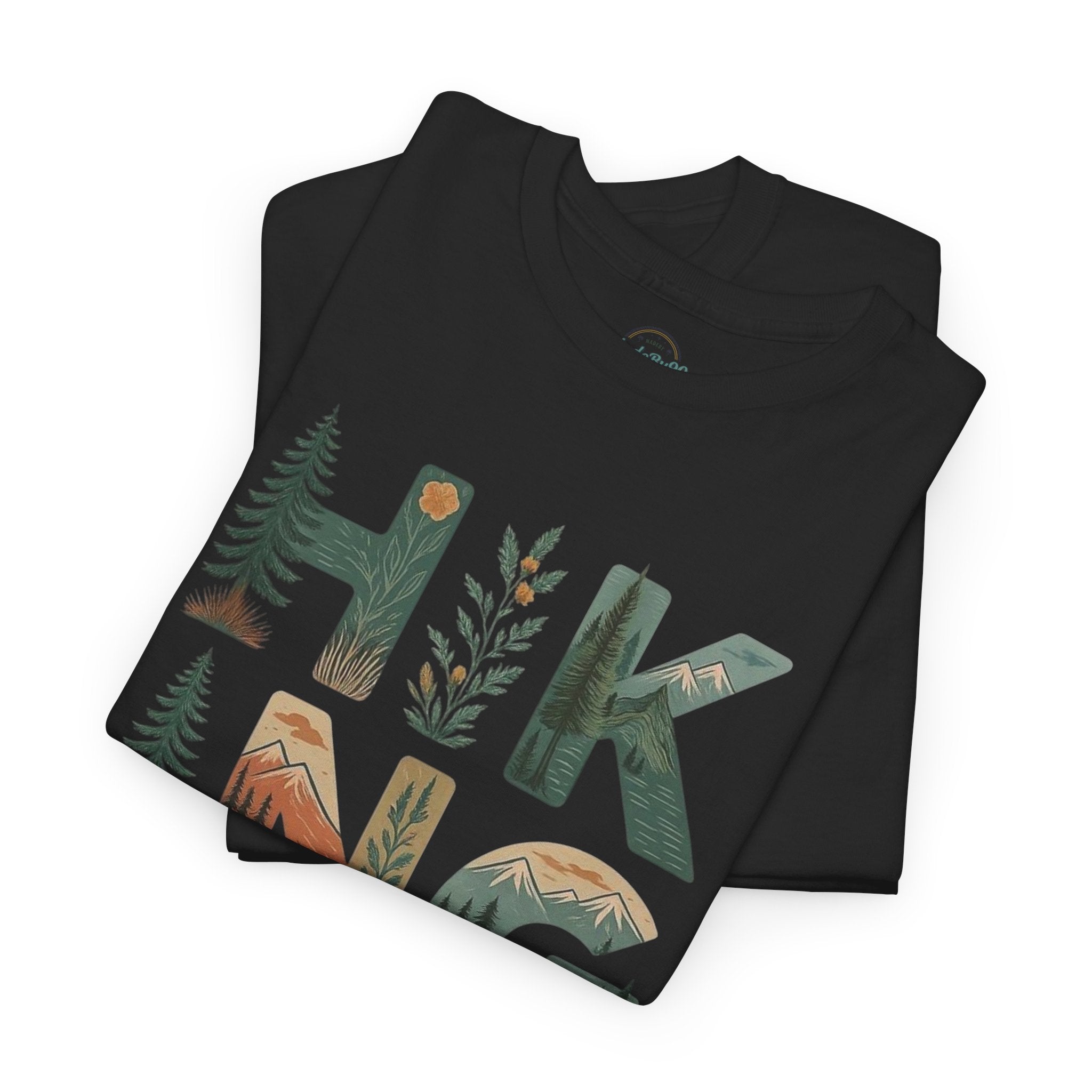 Hiking Letter Art T-Shirt | Nature Trail Graphic Tee