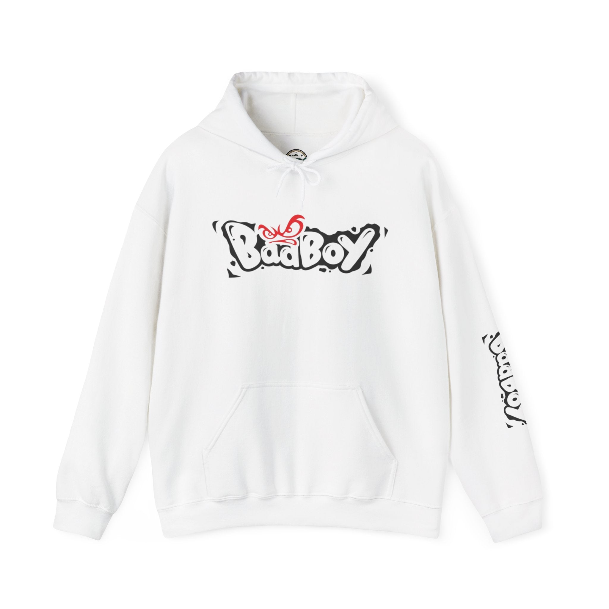 Bad Boy Graffiti Hoodie – Streetwear Logo Pullover with Sleeve Graphic