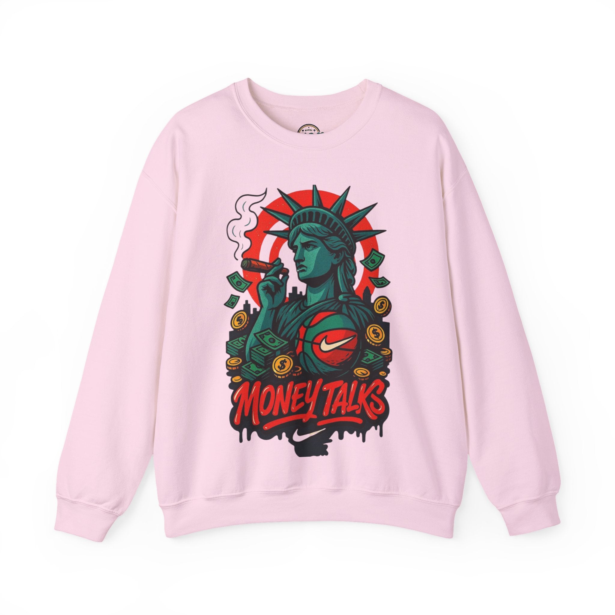 Money Talks Statue of Liberty Sweatshirt | Urban Streetwear
