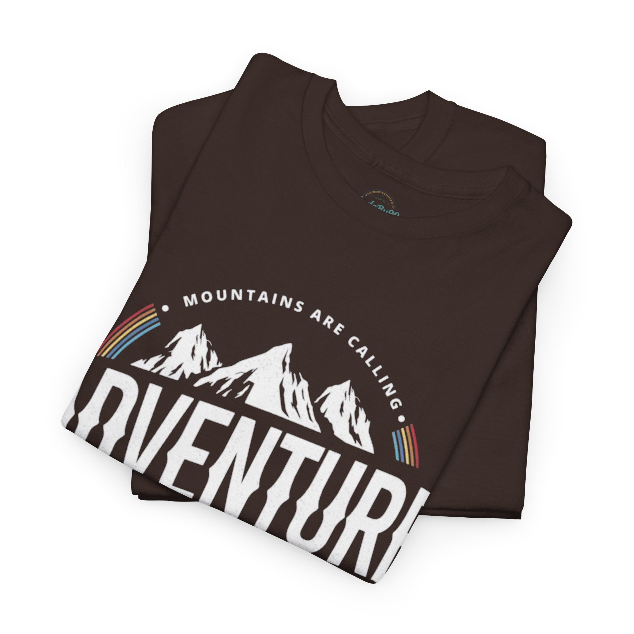 Adventure Mountain Badge Tee | Retro Outdoor Hiking Design