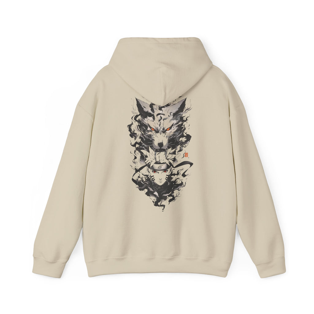 Naruto Fox Spirit Hoodie | Abstract Wolf Illustration Sweatshirt