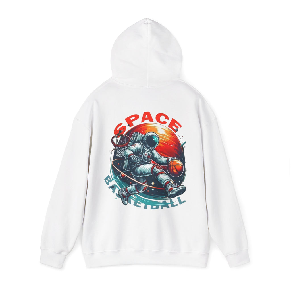 Space Basketball Hoodie - Astronaut Hoop Graphic Pullover
