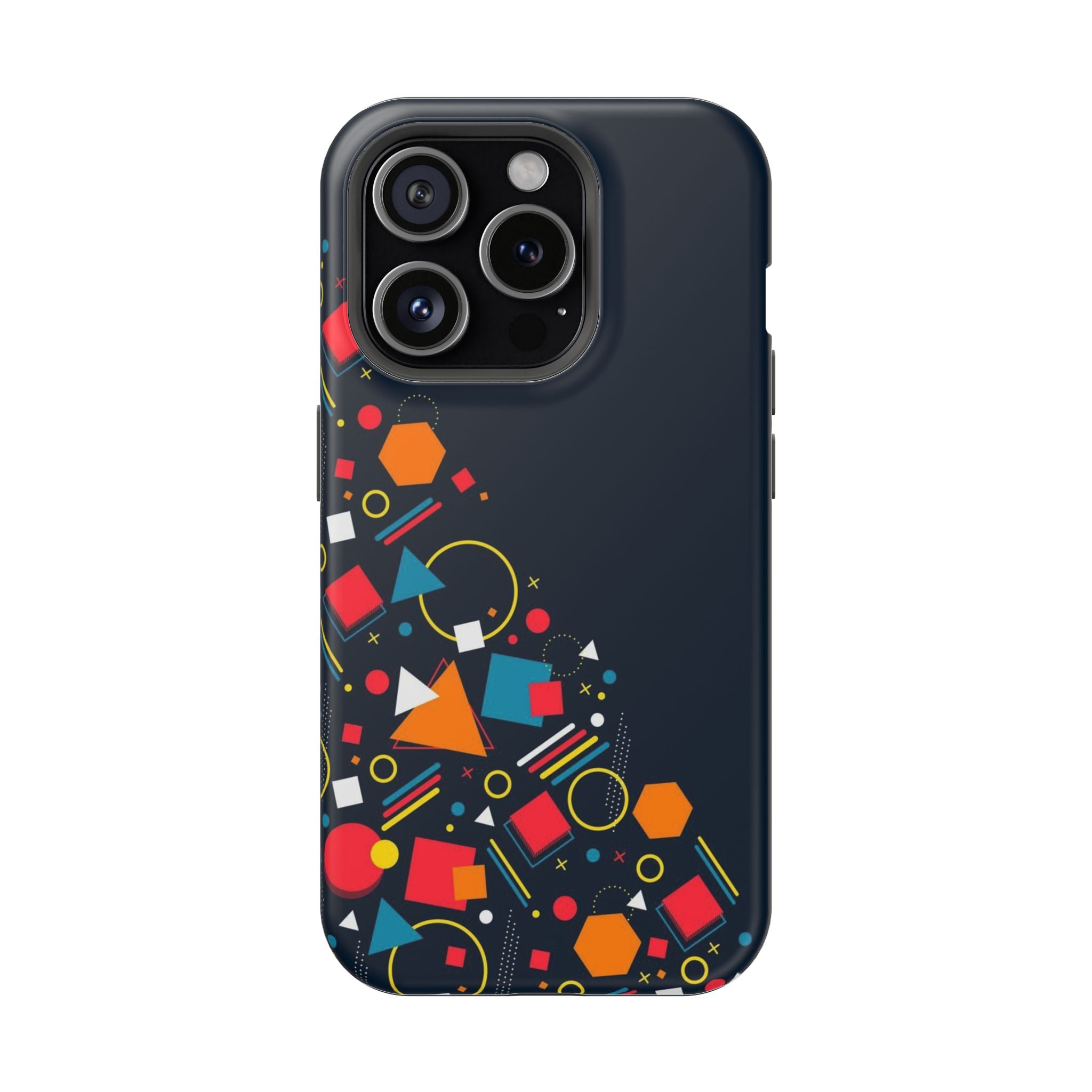 Magnetic Impact-Resistant Phone Case — Geometric Confetti Design