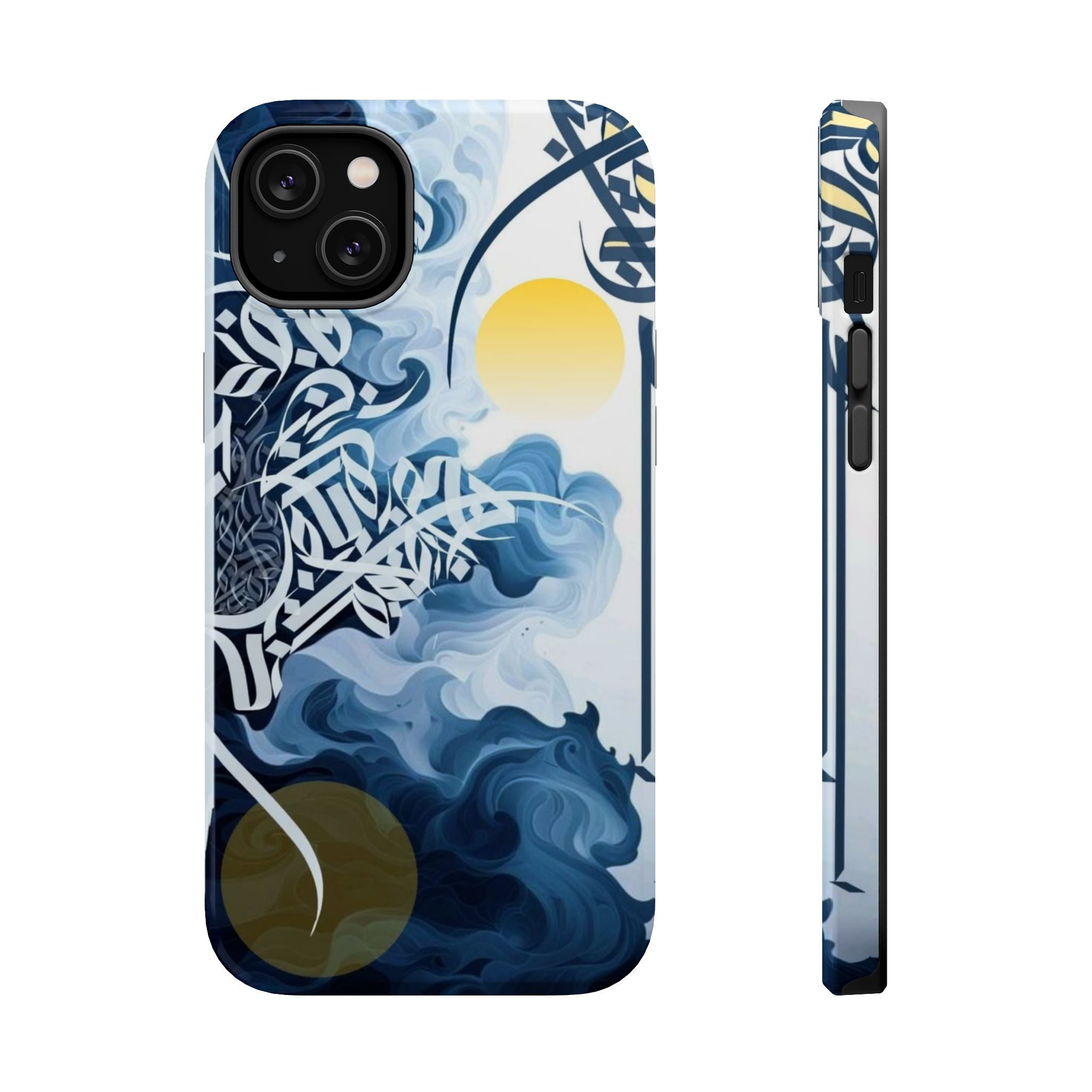 Magnetic Impact-Resistant Case — Blue Nautical Wave Mandala Design