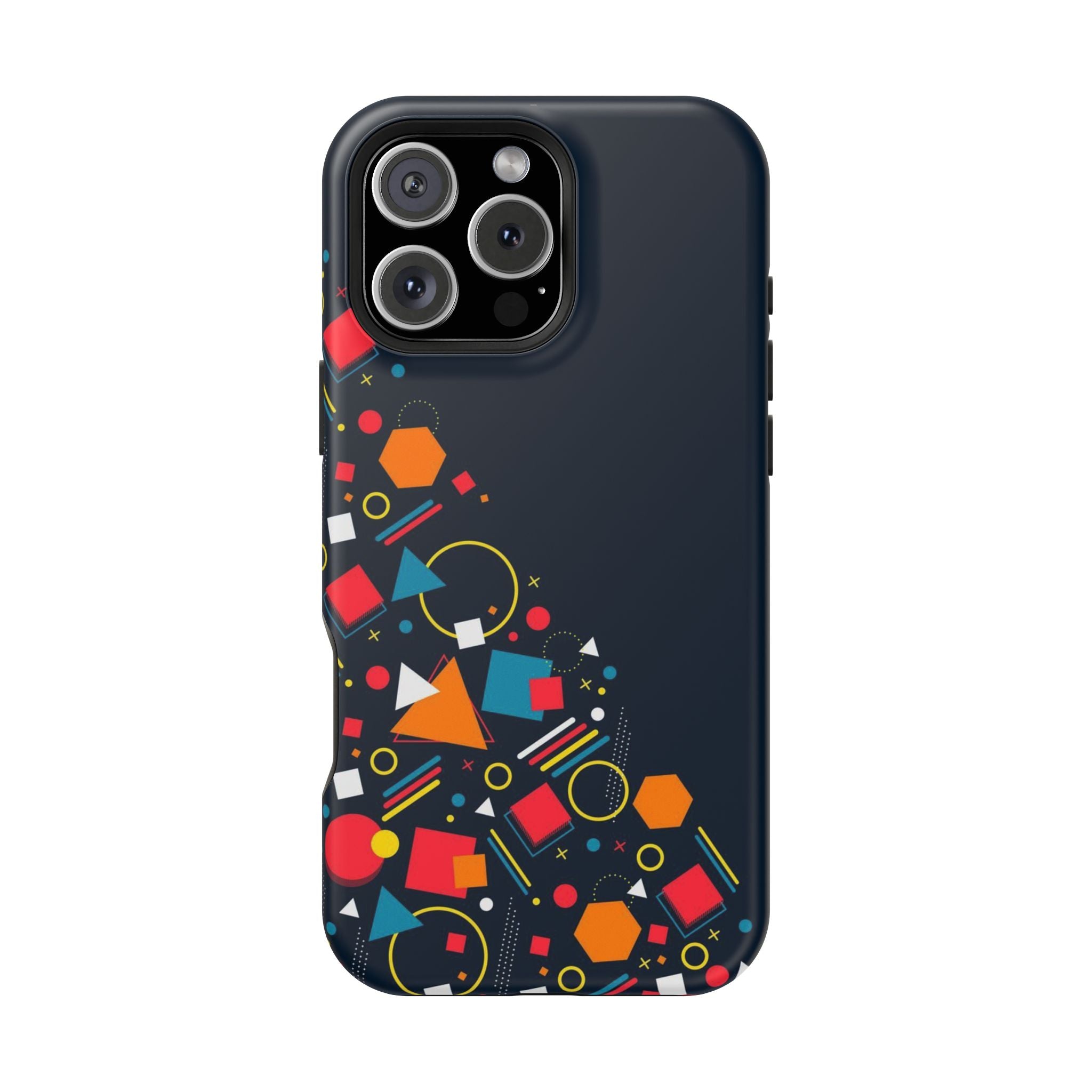 Magnetic Impact-Resistant Phone Case — Geometric Confetti Design
