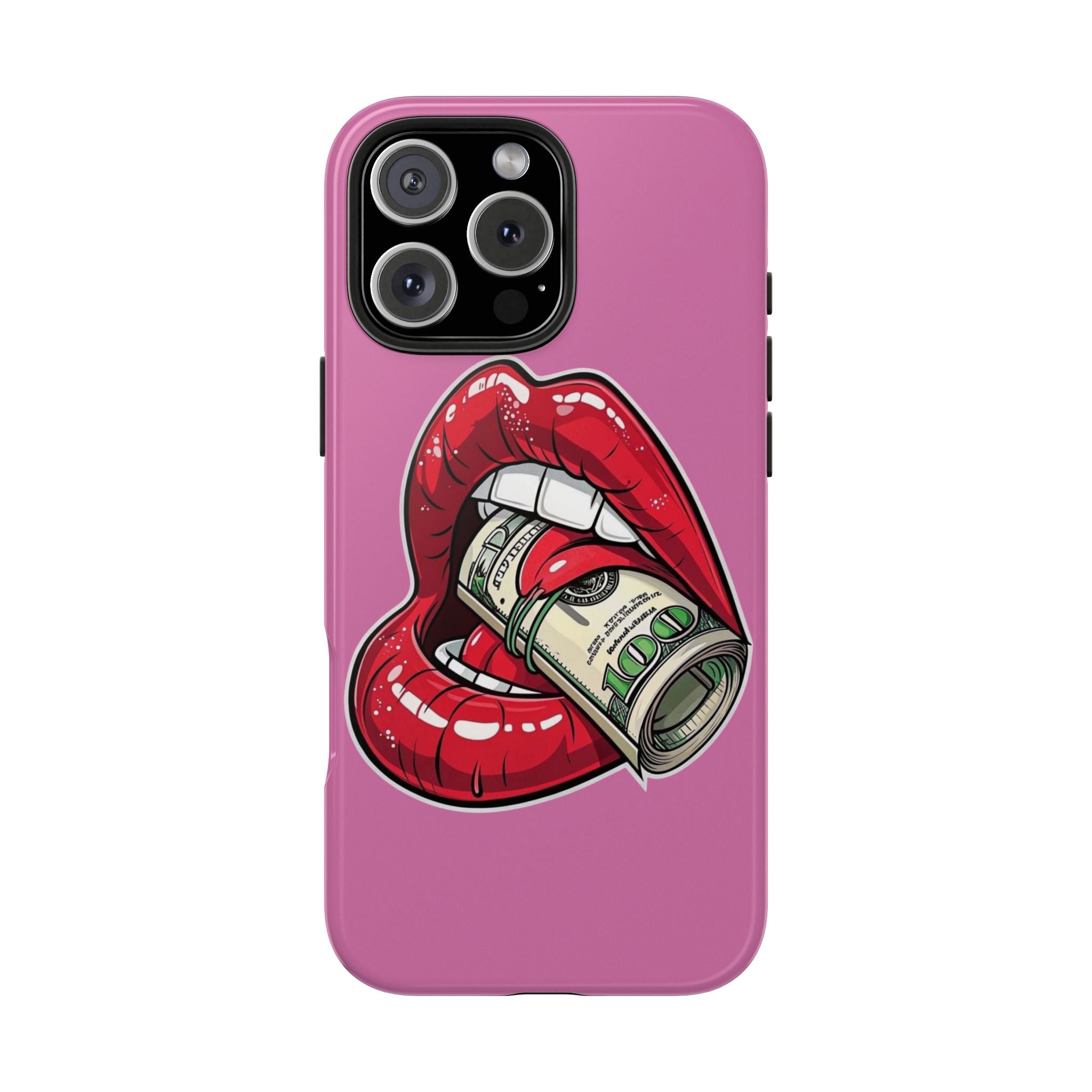 Red Lips Holding Money phone case | Tough Phone Cases