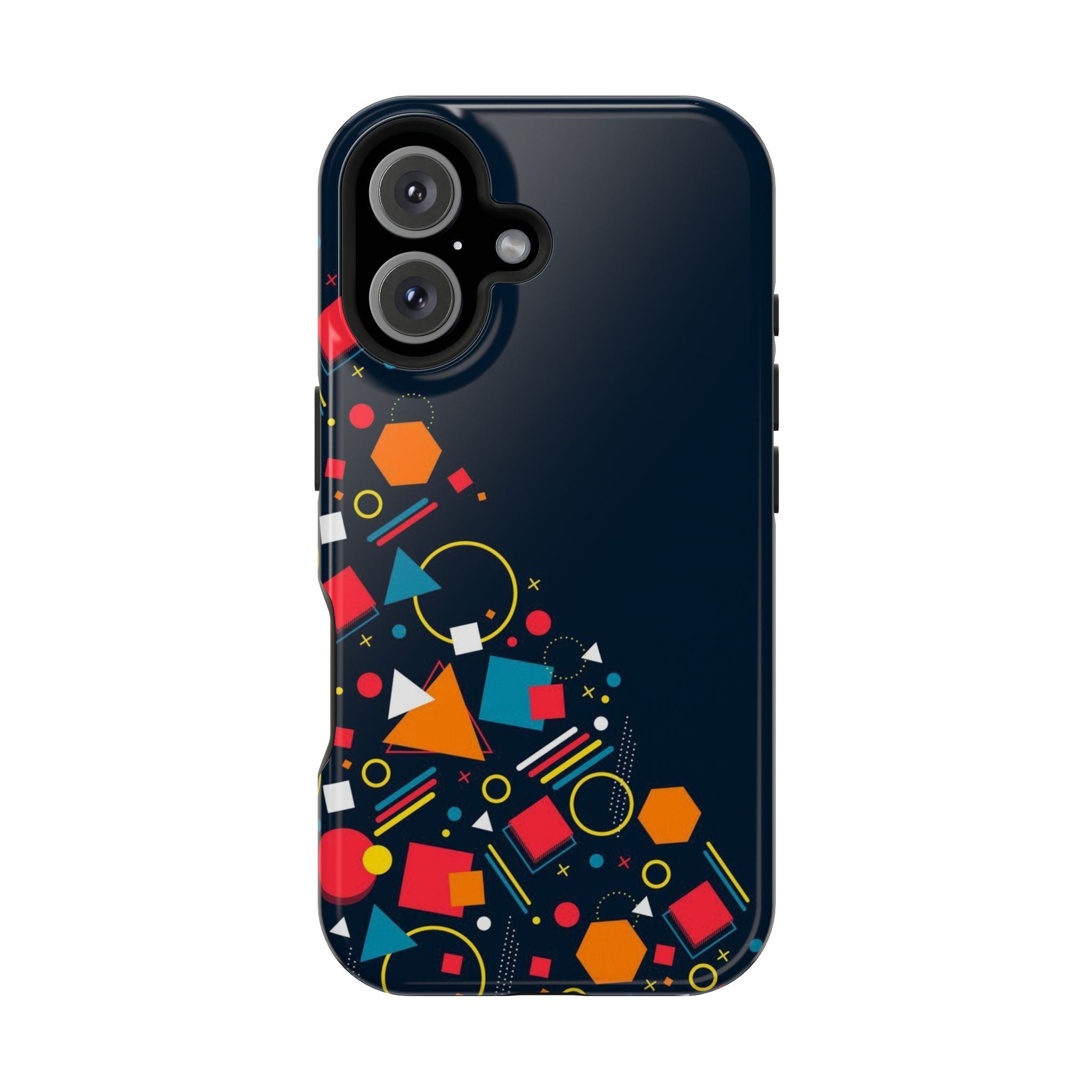 Magnetic Impact-Resistant Phone Case — Geometric Confetti Design