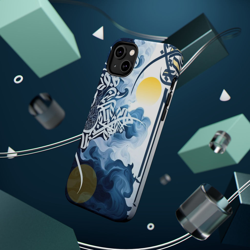 Magnetic Impact-Resistant Case — Blue Nautical Wave Mandala Design