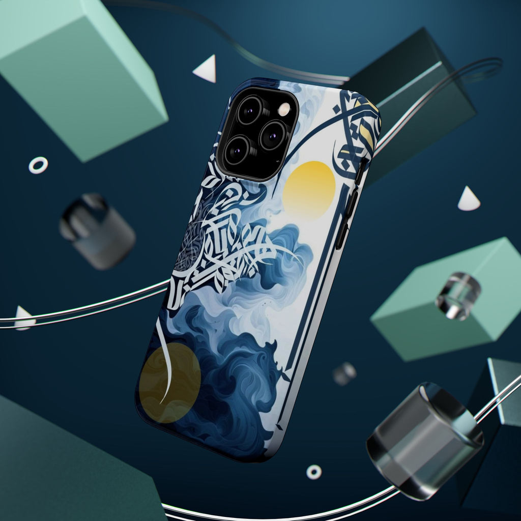 Magnetic Impact-Resistant Case — Blue Nautical Wave Mandala Design