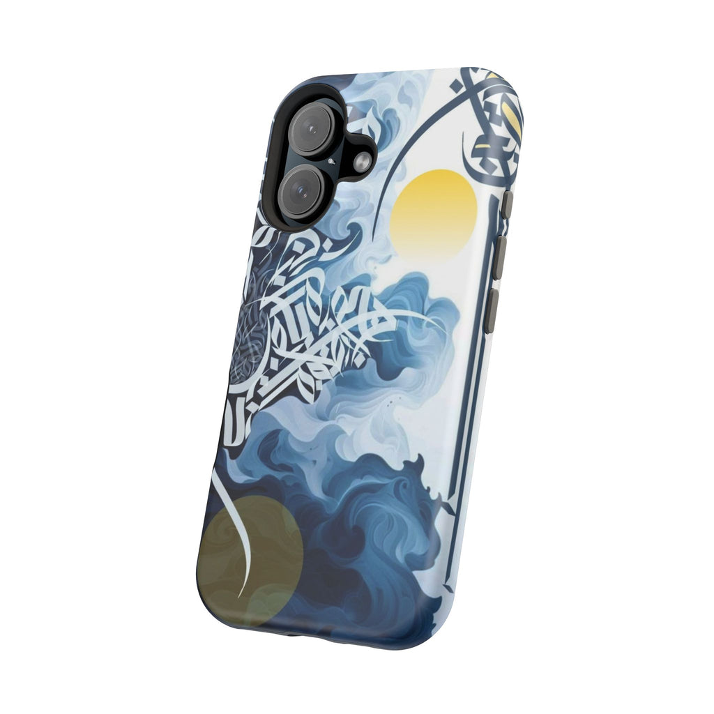 Magnetic Impact-Resistant Case — Blue Nautical Wave Mandala Design