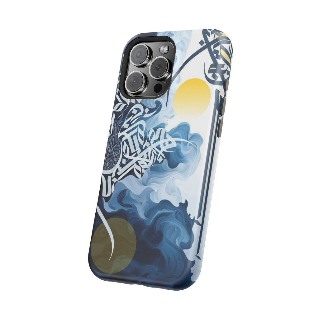 Magnetic Impact-Resistant Case — Blue Nautical Wave Mandala Design